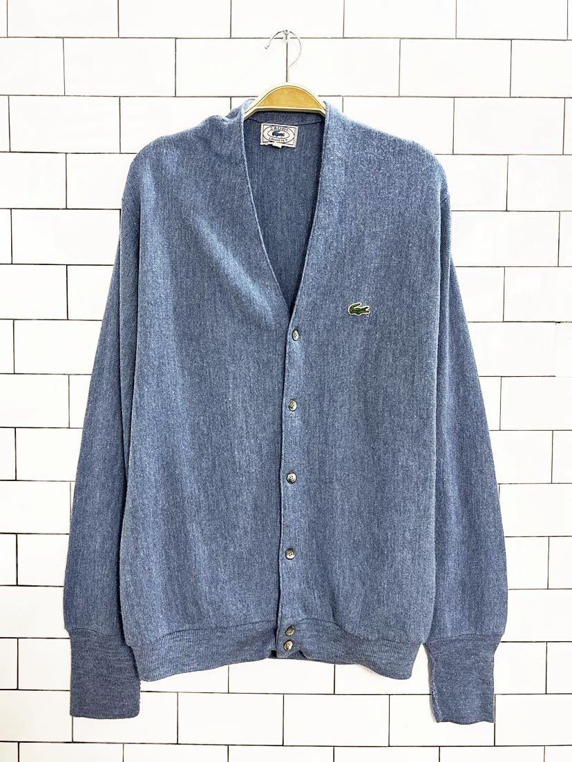 vintage 80s lacoste izod cardigan sweater | union made - good market thrift store