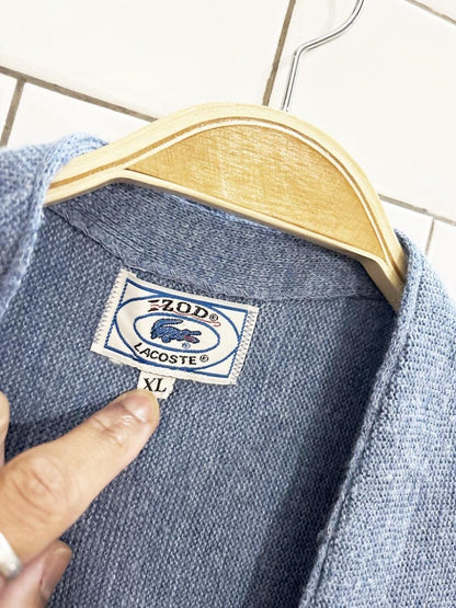vintage 80s lacoste izod cardigan sweater | union made - good market thrift store