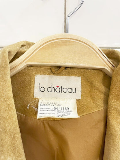 vintage 80s le chateau suede western fringe leather jacket - good market thrift store