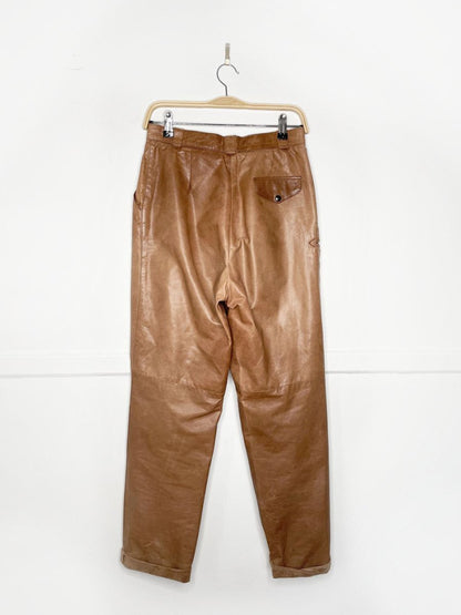 vintage 80s leeward leather pants | made in Italy | the old mill - good market thrift store