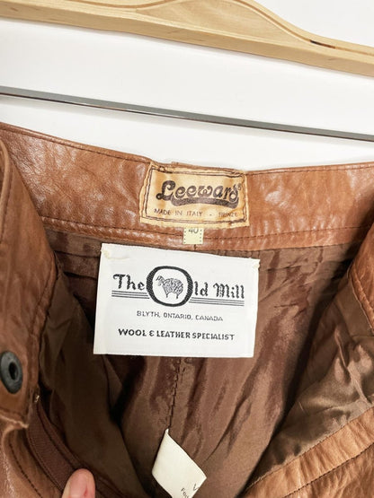 vintage 80s leeward leather pants | made in Italy | the old mill - good market thrift store