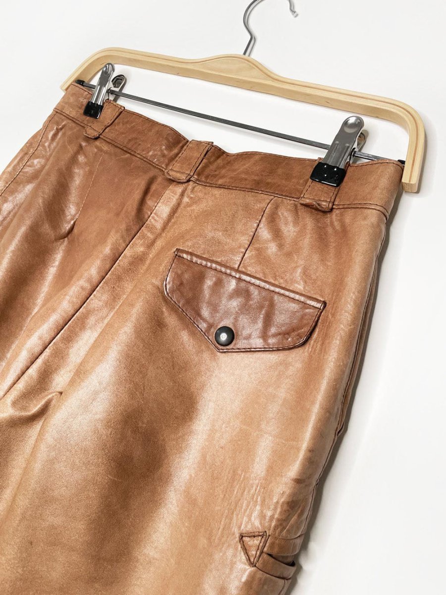 vintage 80s leeward leather pants | made in Italy | the old mill - good market thrift store