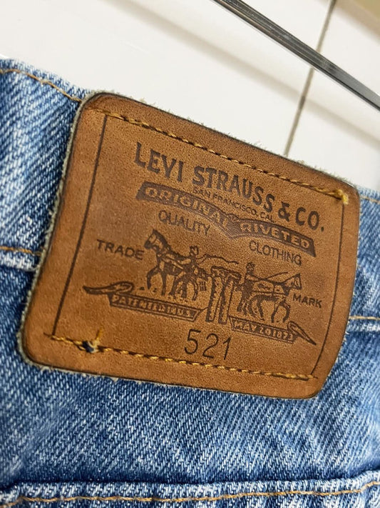 vintage 80s levi's 521 denim mini skirt | made in USA - good market thrift store