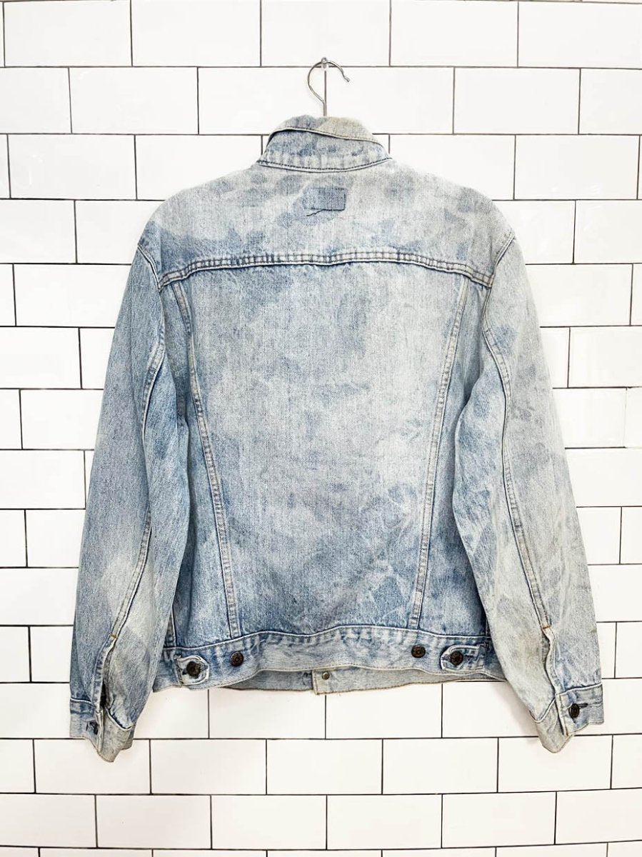 vintage 80s levi's 75505 marble wash trucker jacket - good market thrift store