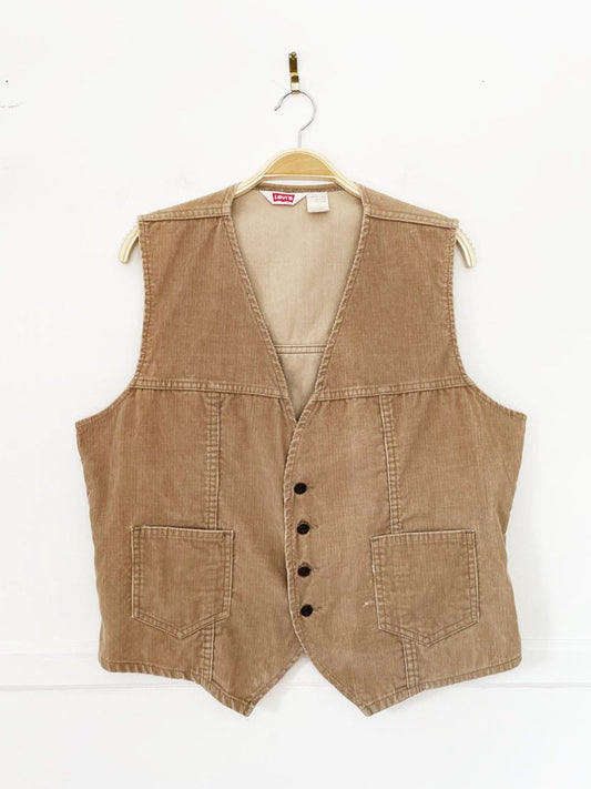 vintage 80s levi's corduroy vest | made in USA - good market thrift store