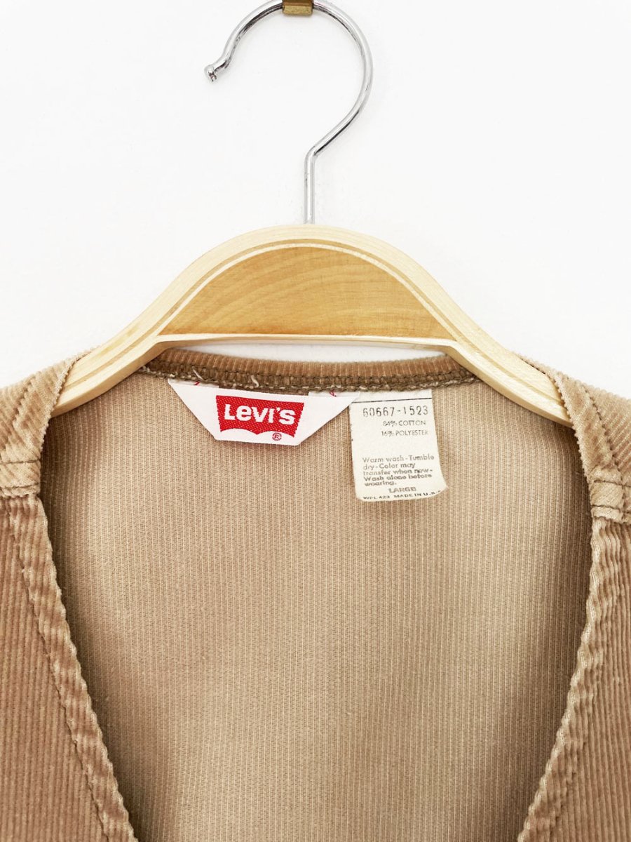 vintage 80s levi's corduroy vest | made in USA - good market thrift store