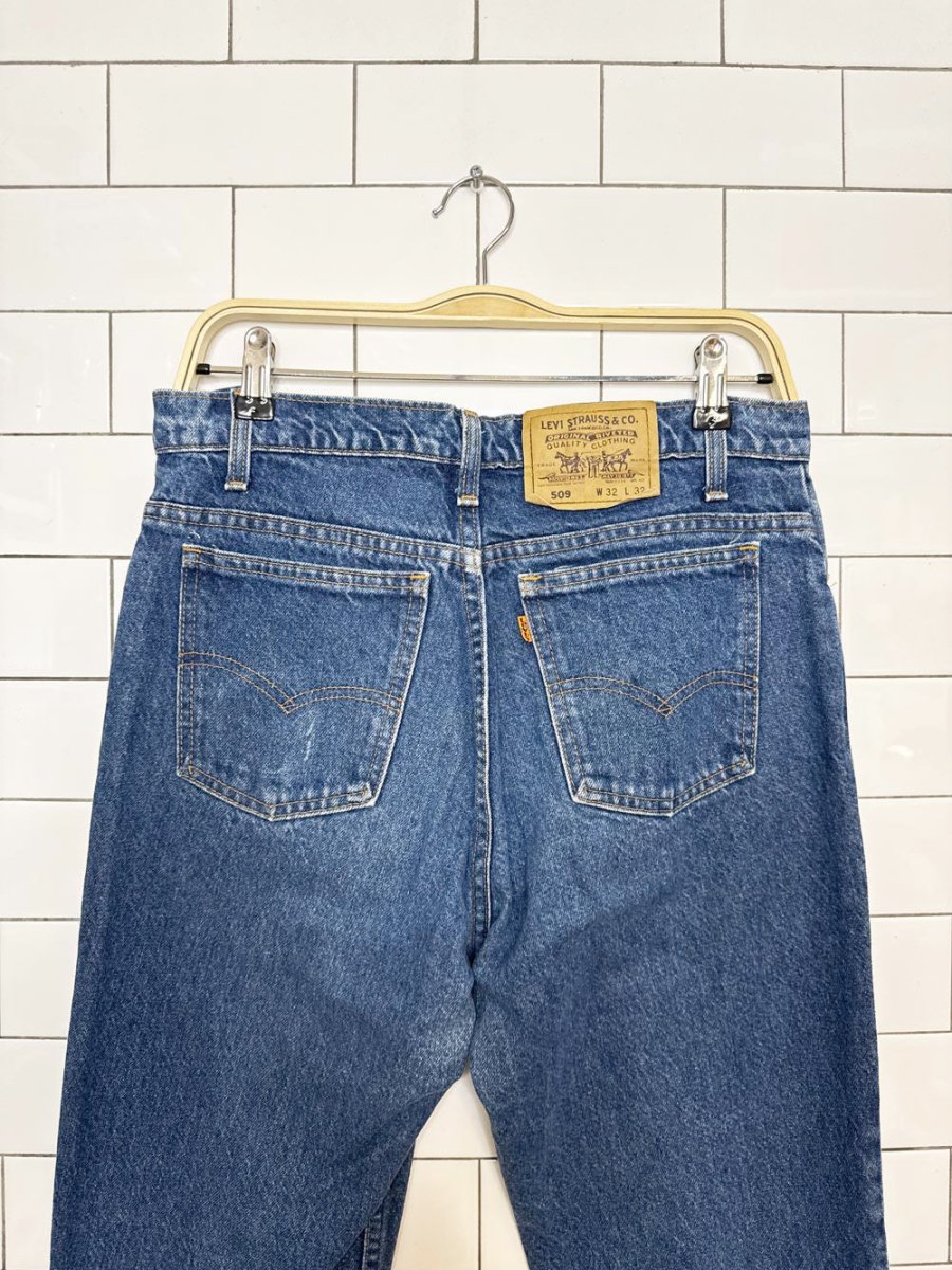 vintage 80s levi's orange tab 509 blue jeans | made in USA - good market thrift store