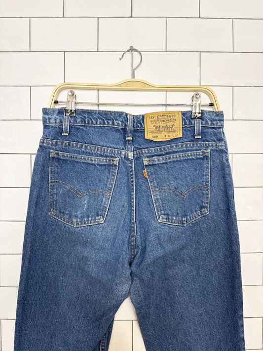 vintage 80s levi's orange tab 509 blue jeans | made in USA - good market thrift store