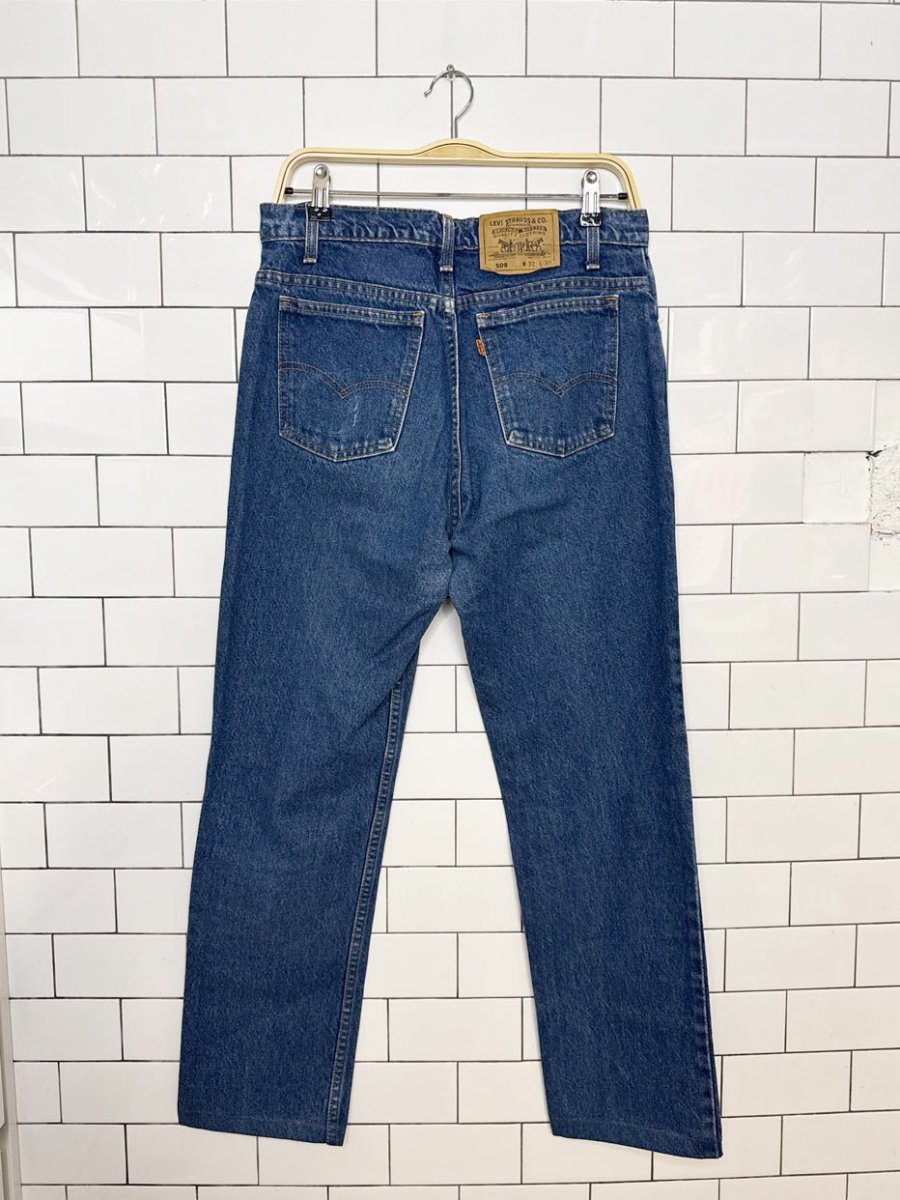 vintage 80s levi's orange tab 509 blue jeans | made in USA - good market thrift store