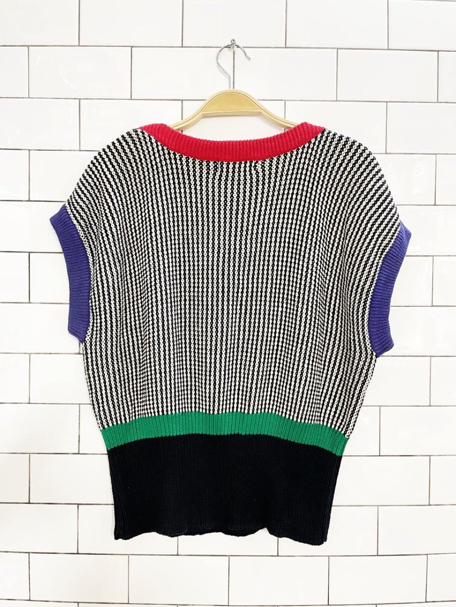 vintage 80s liz claiborne chunky knit nautical sweater top - good market thrift store