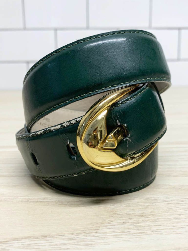 vintage 80s liz claiborne leather belt - good market thrift store