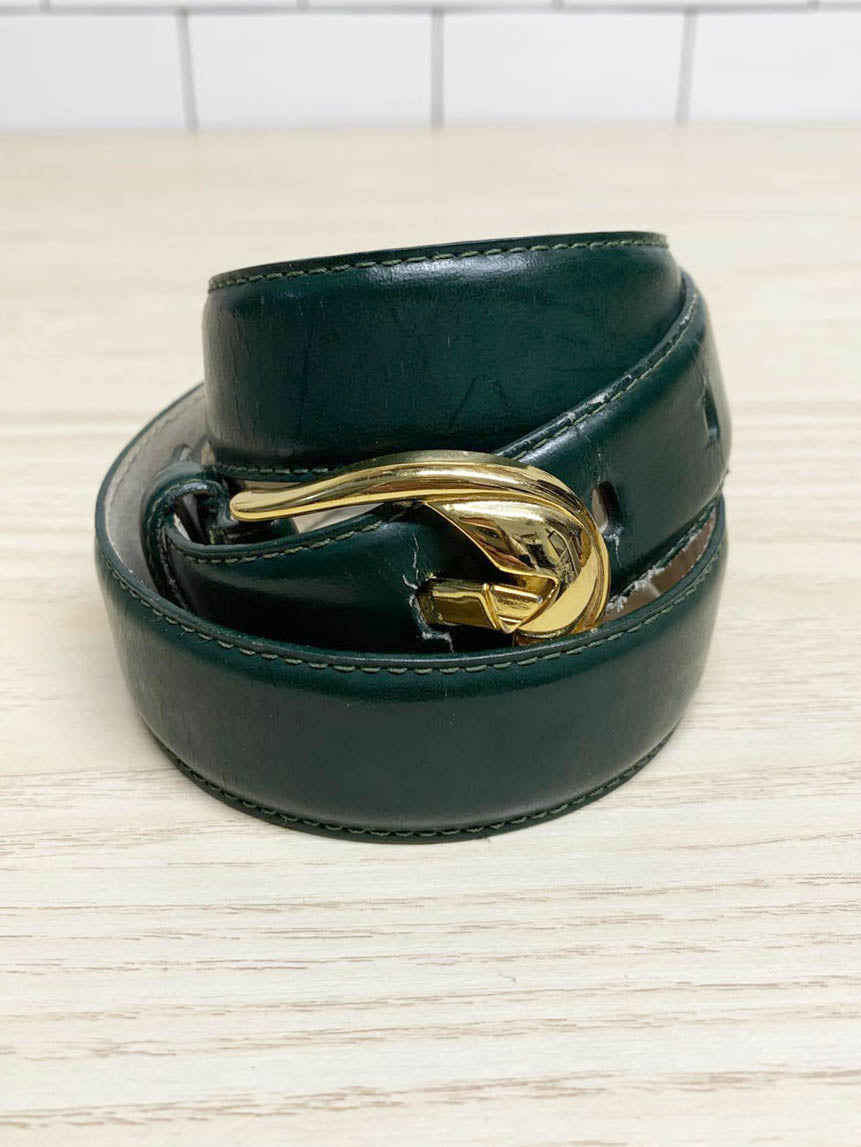 vintage 80s liz claiborne leather belt - good market thrift store