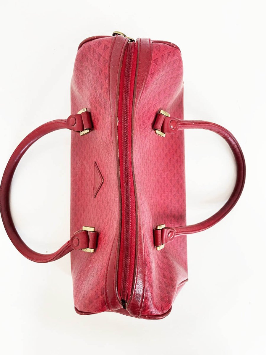 vintage 80s liz claiborne leather monogram satchel - good market thrift store