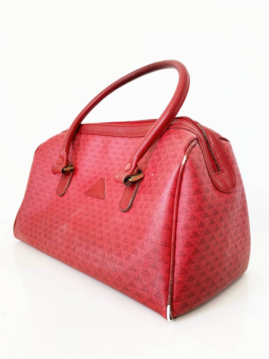 vintage 80s liz claiborne leather monogram satchel - good market thrift store