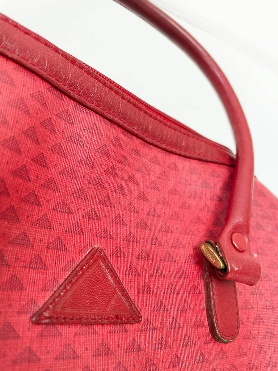 vintage 80s liz claiborne leather monogram satchel - good market thrift store