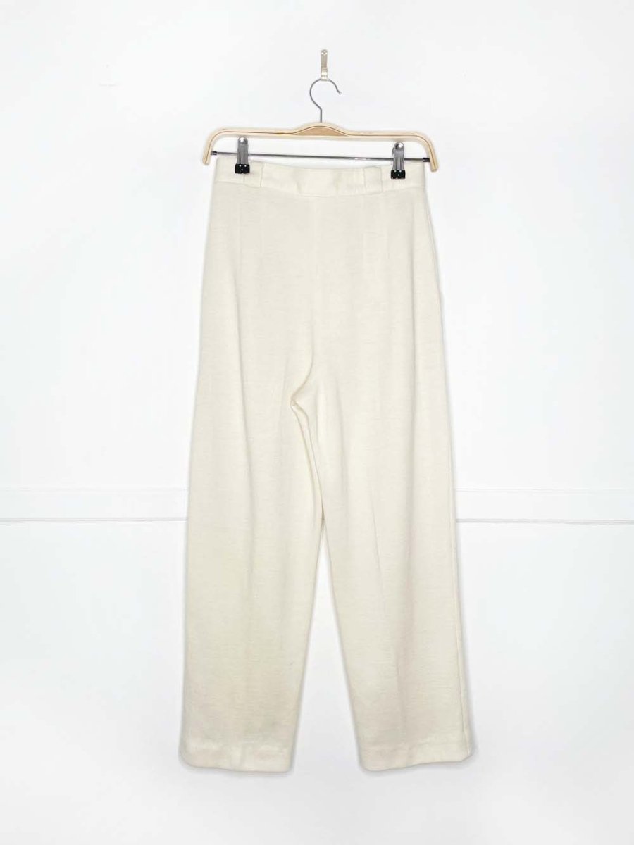 vintage 80s liz claiborne wool - blend pleated knit trouser - good market thrift store