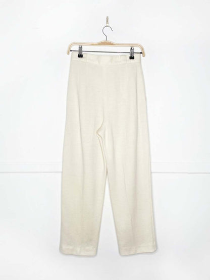 vintage 80s liz claiborne wool - blend pleated knit trouser - good market thrift store