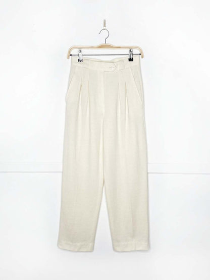 vintage 80s liz claiborne wool - blend pleated knit trouser - good market thrift store