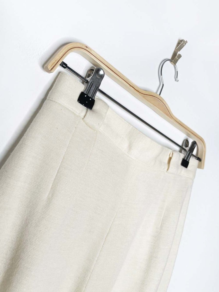 vintage 80s liz claiborne wool - blend pleated knit trouser - good market thrift store