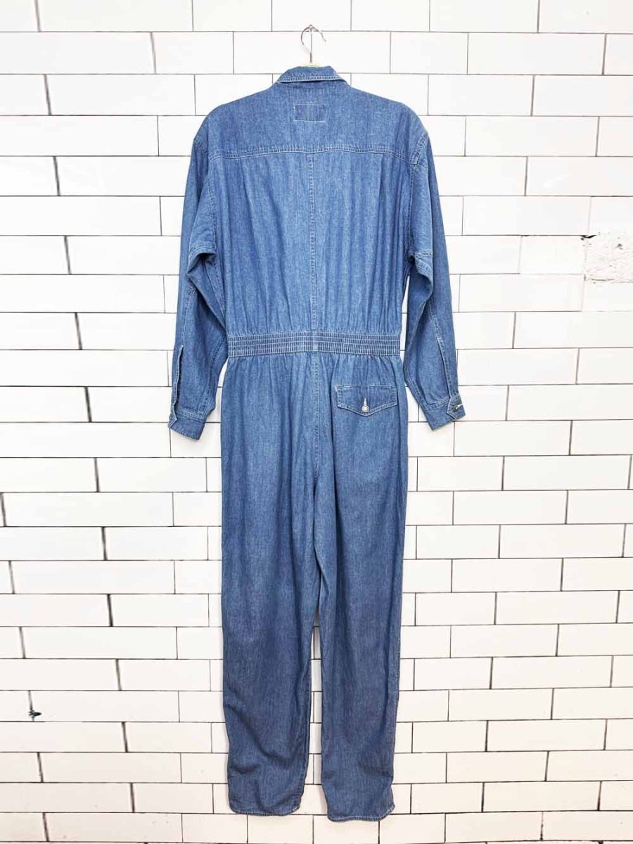 vintage 80s lizwear full denim jumpsuit coveralls | liz claiborne - good market thrift store