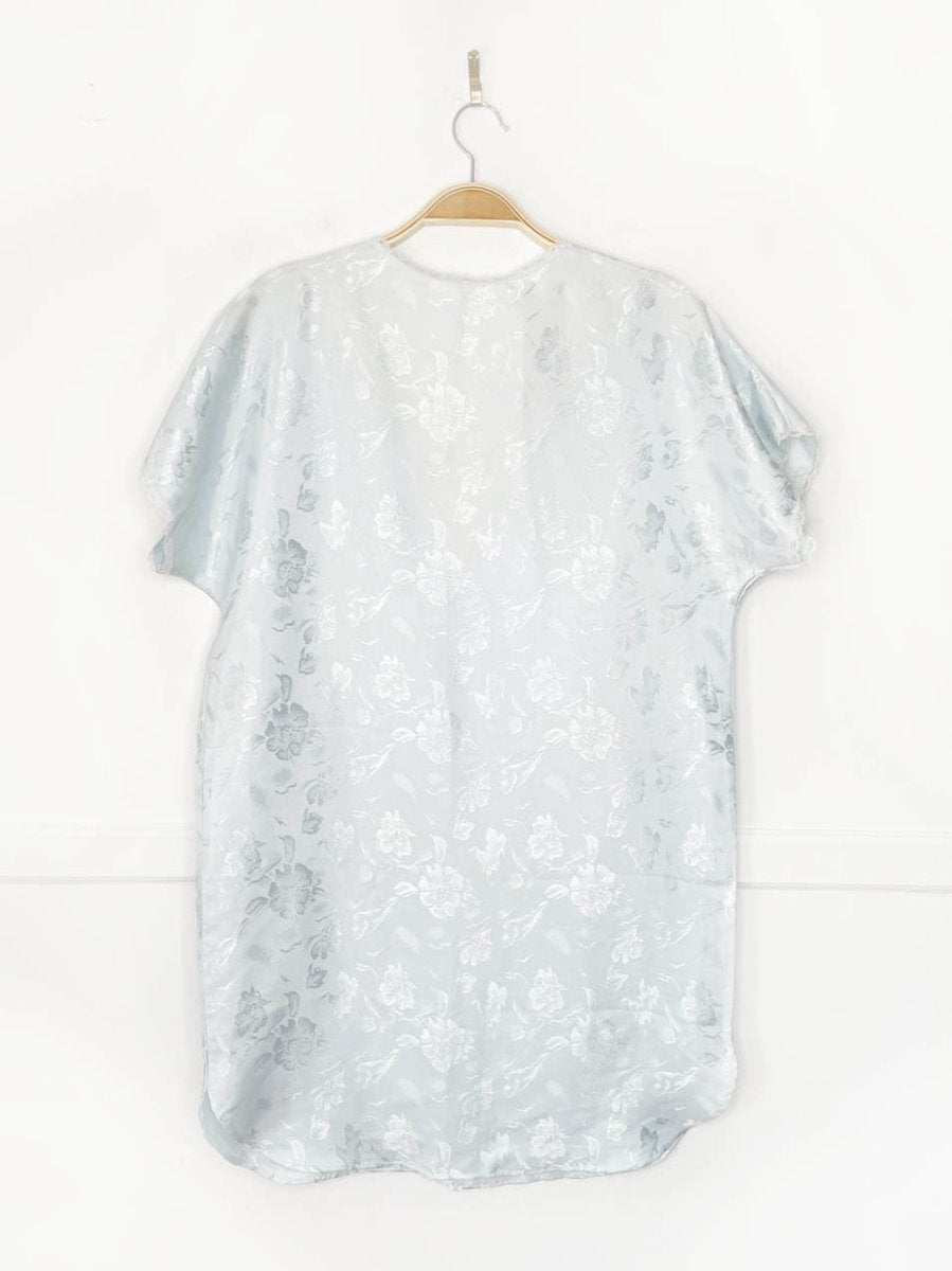 vintage 80s lovfee satin floral lace trim night slip dress | union made - good market thrift store