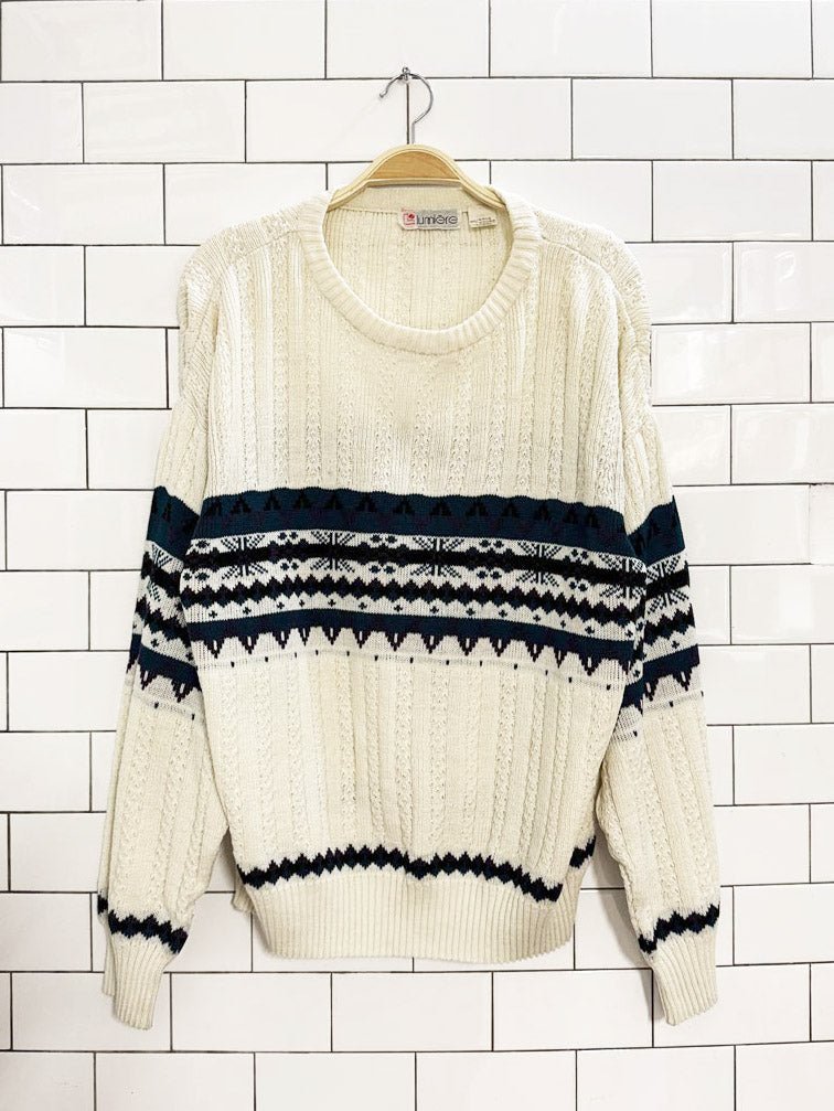 vintage 80s lumiēre fair isle knit sweater | made in Romania - good market thrift store