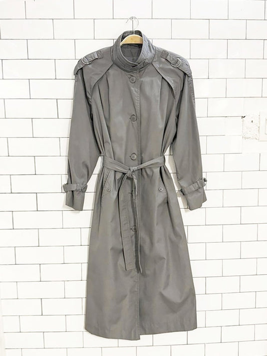 vintage 80s mar - lo belted trench coat | capital garment co - good market thrift store