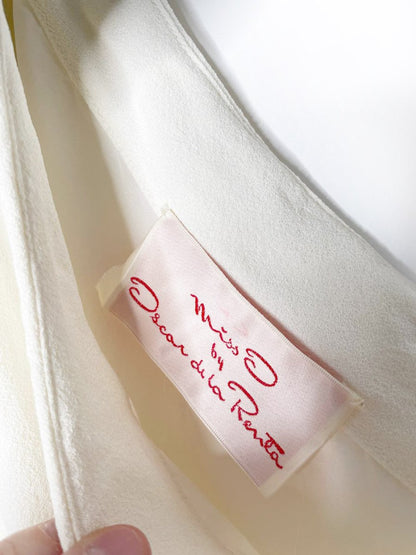 vintage 80s miss o by oscar de la renta bow one shoulder mini dress | union made in USA - good market thrift store