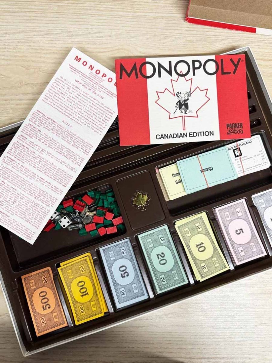 vintage 80s monopoly canada edition board game | complete - good market thrift store