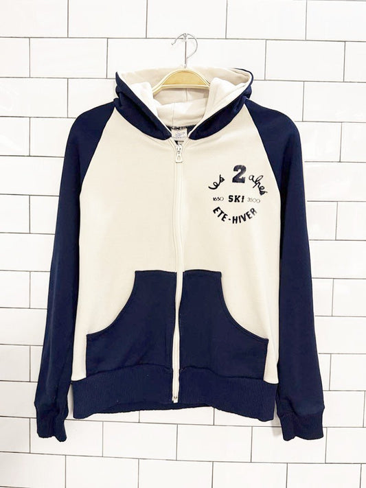 vintage 80s montalp les alpes ski ete - hiver full zip hoodie | made in france - good market thrift store