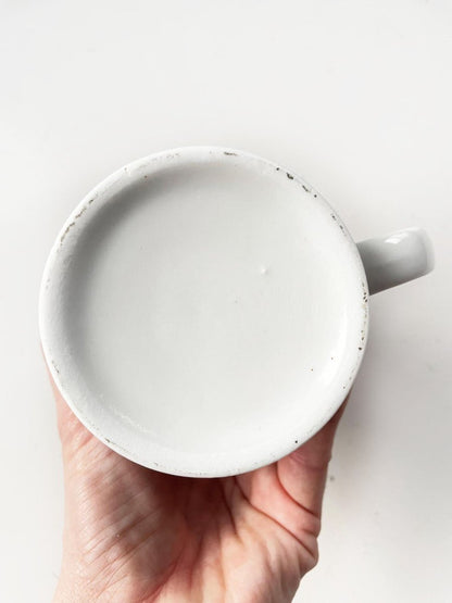 vintage 80s mr. snowman's house mug | houston foods - good market thrift store