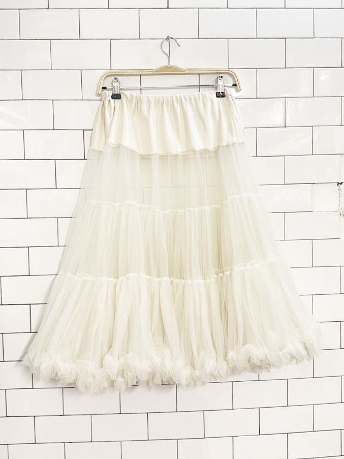 vintage 80s multi - layered tulle skirt | petticoat - good market thrift store