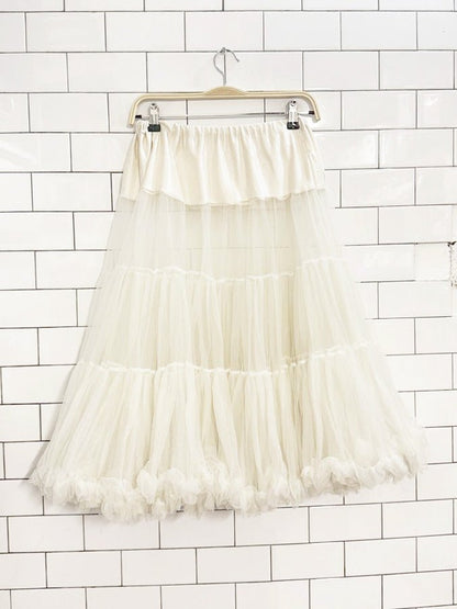 vintage 80s multi - layered tulle skirt | petticoat - good market thrift store