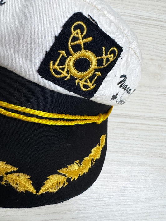 vintage 80s niagara falls rope trim captains hat - good market thrift store