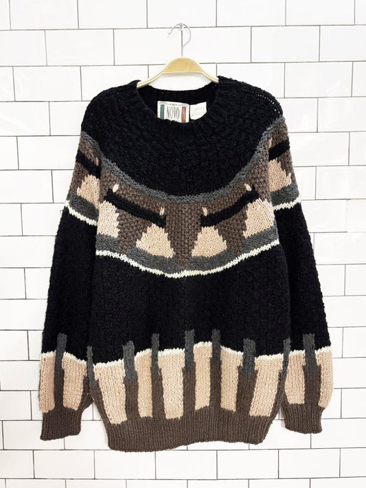 vintage 80s novo mohair - blend loose fit sweater - good market thrift store