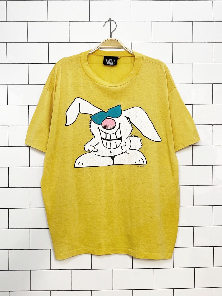 vintage 80s oasis the zoo crew bunny print tee - good market thrift store