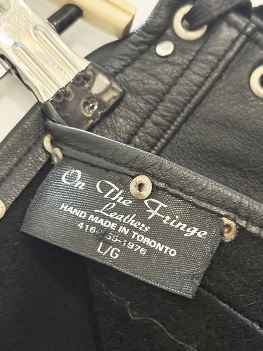 vintage 80s on the fringe handmade leather lace up mini shorts | made in Canada - good market thrift store