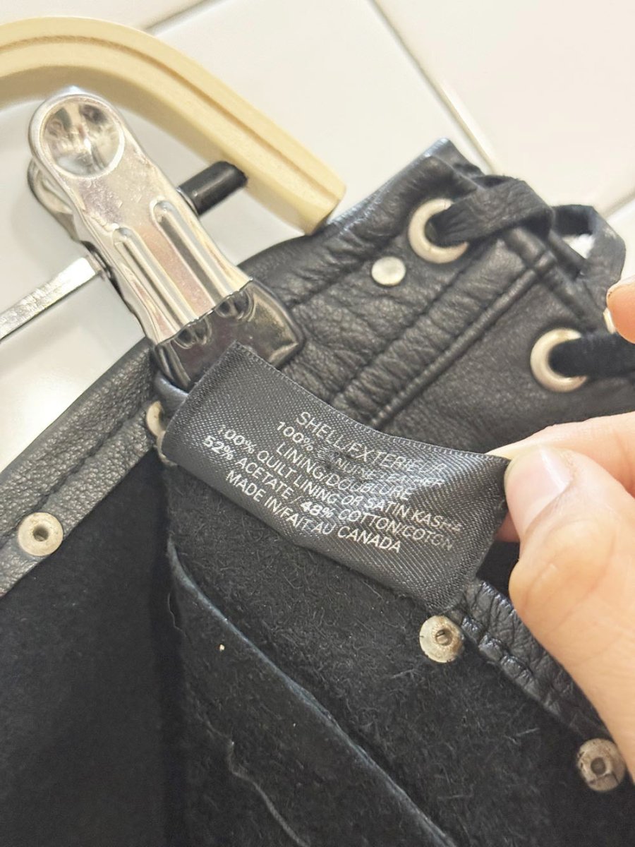 vintage 80s on the fringe handmade leather lace up mini shorts | made in Canada - good market thrift store