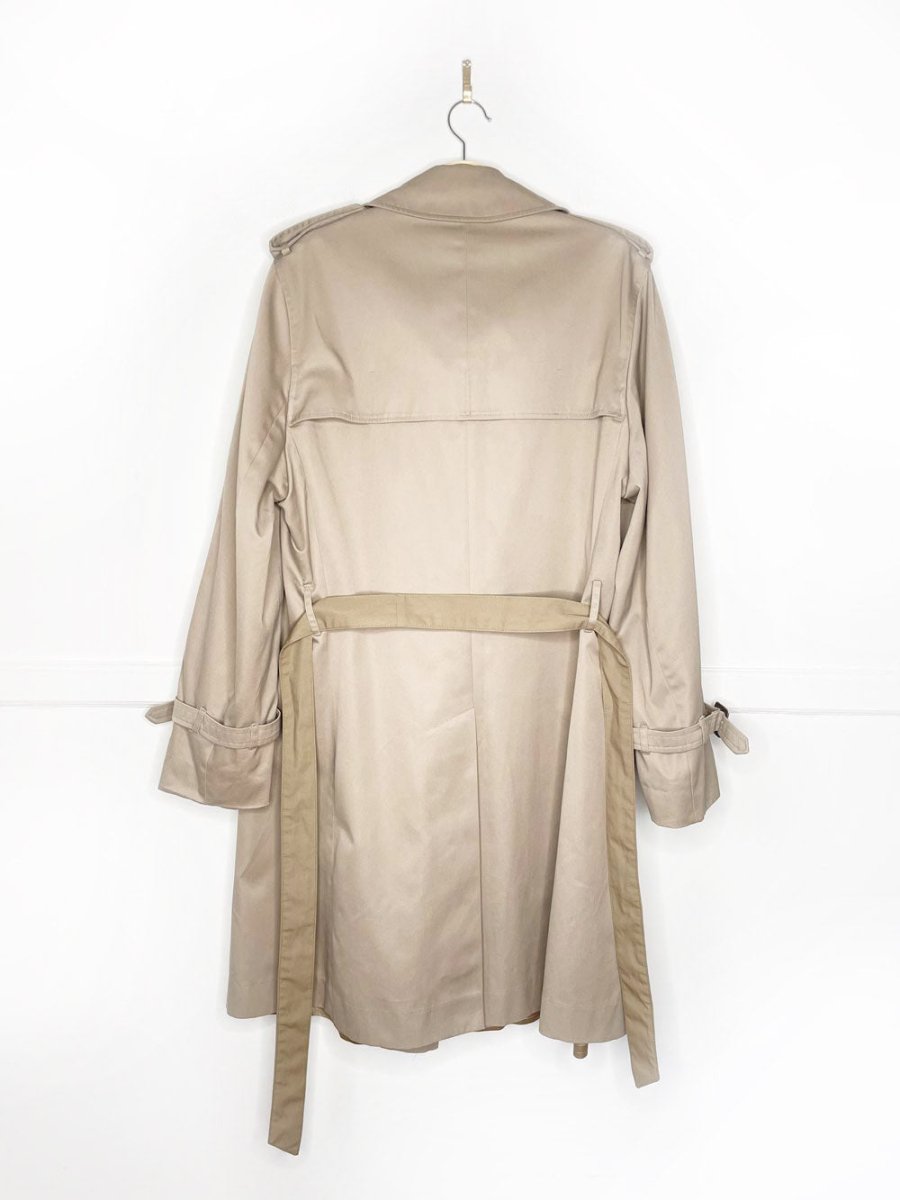 vintage 80s oscar de la renta heritage classic double breasted belted trench coat - good market thrift store