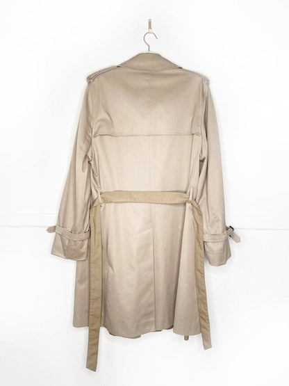 vintage 80s oscar de la renta heritage classic double breasted belted trench coat - good market thrift store