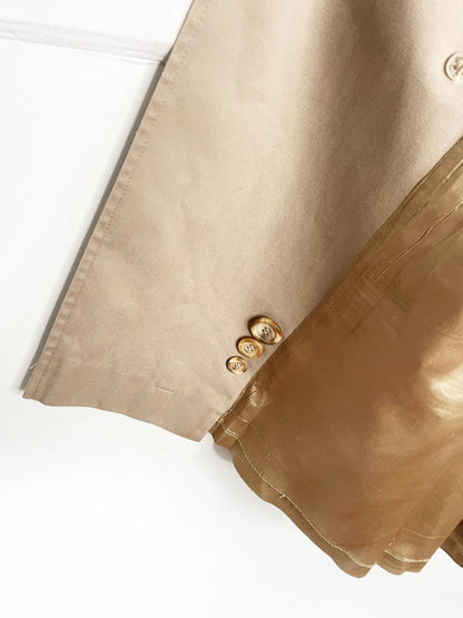 vintage 80s oscar de la renta heritage classic double breasted belted trench coat - good market thrift store