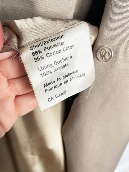 vintage 80s oscar de la renta heritage classic double breasted belted trench coat - good market thrift store