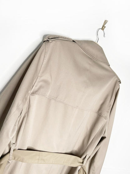 vintage 80s oscar de la renta heritage classic double breasted belted trench coat - good market thrift store