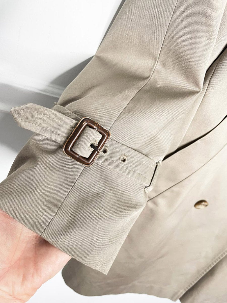 vintage 80s oscar de la renta heritage classic double breasted belted trench coat - good market thrift store