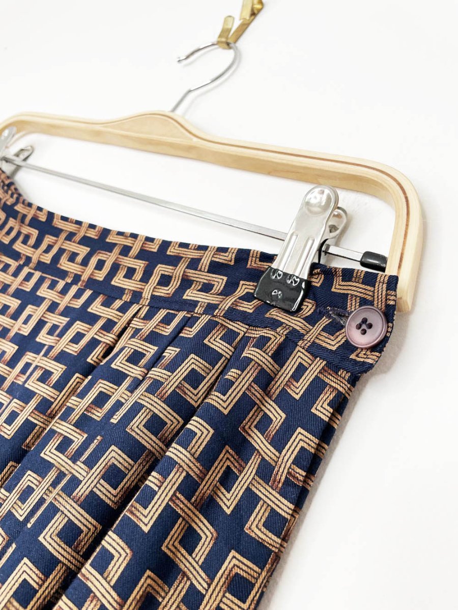 vintage 80s pendleton chain link pleated midi skirt | made in USA - good market thrift store