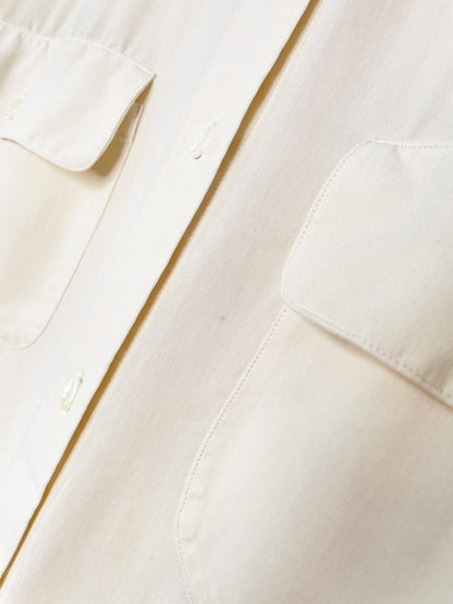 vintage 80s peter nygard 100% silk two pocket oversized blouse - good market thrift store