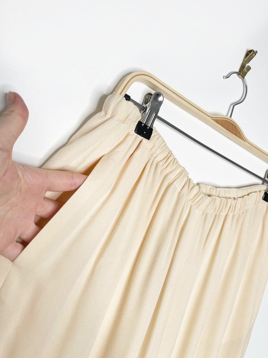 vintage 80s peter nygard 100% silk wide leg pants | made in Canada - good market thrift store