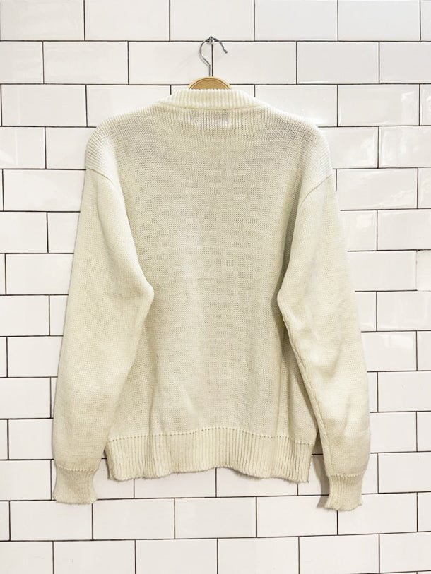 vintage 80s pine grove fair isle ski knit sweather - good market thrift store