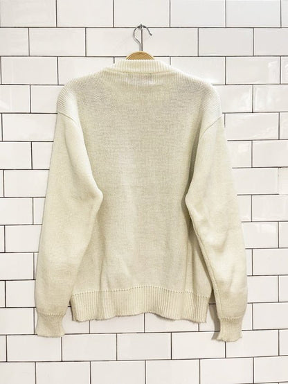 vintage 80s pine grove fair isle ski knit sweather - good market thrift store