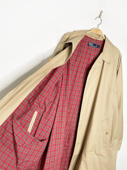 vintage 80s polo ralph lauren minimal trench coat - good market thrift store